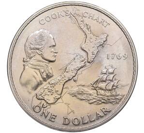1 доллар 1969 года Новая Зеландия «Острова Кука» — Фото №1