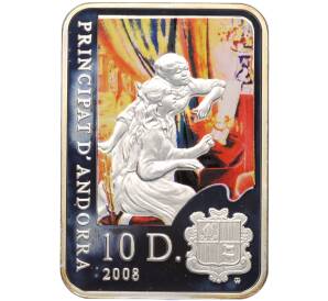 10 динеров 2008 года Андорра «Художники мира — Пьер Огюст Ренуар» — Фото №2