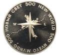 Медалевидный жетон 1992 года ЛМД «500 лет открытия америки — Корабль Пинта» (Артикул K12-11523)