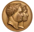 Медаль 1810 года Франция « Свадьба Императора Наполеона Бонапарта и Марии-Луизы Австрийской» (Артикул K12-11541)