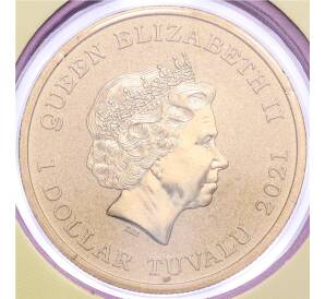 1 доллар 2021 года Тувалу «Великолепный пестрый голубь» (в конверте с почтовой маркой) — Фото №2