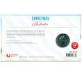 Монета 50 центов 2021 года Австралия «Рождественские украшения» (в конверте с почтовой марками) (Артикул M2-74183)