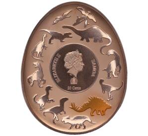 20 центов 2023 года Самоа «Динозавры в Азии — Хуаянгозавр Тайбайи» — Фото №2