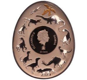 20 центов 2022 года Самоа «Динозавры в Азии — Микрораптор Гуи» — Фото №2