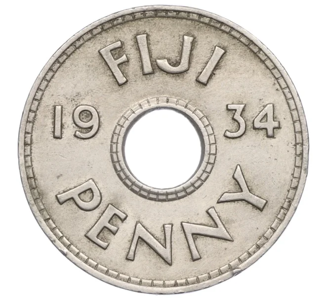 Монета 1 пенни 1934 года Фиджи (Артикул K27-85617)
