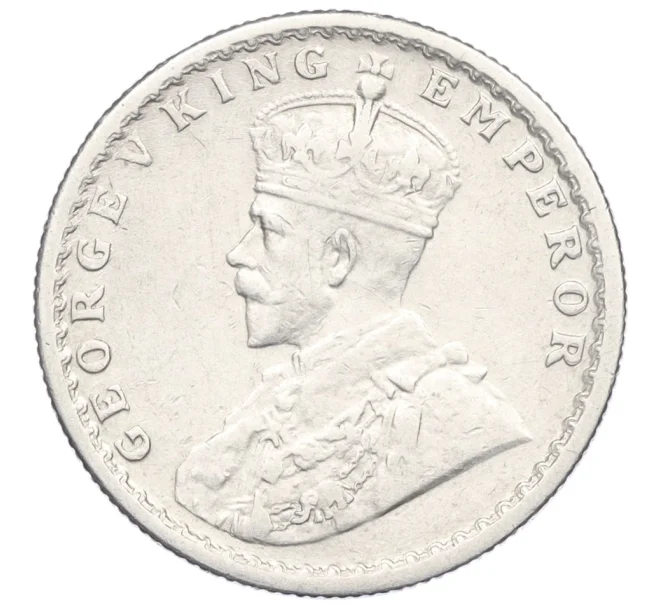 Монета 1/2 рупии 1934 года Британская Индия (Артикул K27-85628)