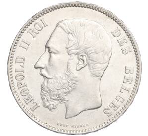 5 франков 1876 года Бельгия — Фото №2