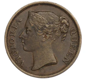 1/2 цента 1845 года Стрейтс-Сетлментс