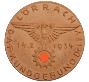 Медаль 1934 года Германия — город Леррах