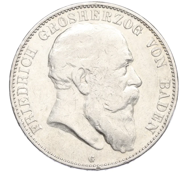 Монета 5 марок 1903 года Германия (Баден) (Артикул K12-13279)