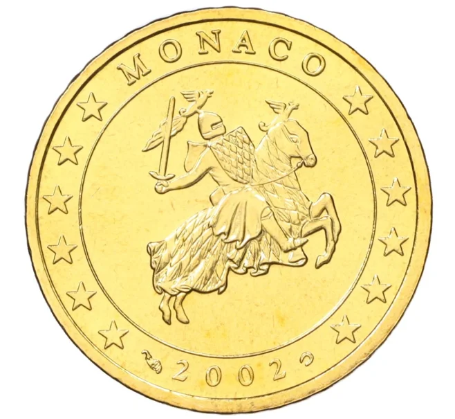 Монета 50 евроцентов 2002 года Монако (Артикул K12-13423)
