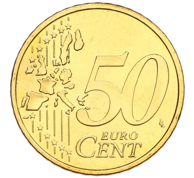 Монета 50 евроцентов 2002 года Монако (Артикул K12-13423)