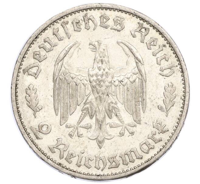 Монета 2 рейхсмарки 1934 года F Германия «175 лет со дня рождения Фридриха Шиллера» (Артикул M2-74257)