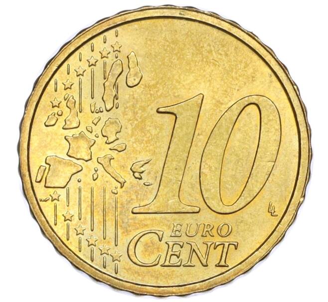Монета 10 евроцентов 2002 года Италия (Артикул K12-13476)