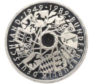 10 марок 1989 года G Западная Германия (ФРГ)  «40 лет ФРГ» — Фото №1