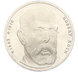 10 марок 1993 года J Германия «150 лет со дня рождения Роберта Коха» — Фото №1