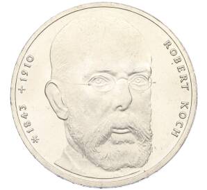 10 марок 1993 года J Германия «150 лет со дня рождения Роберта Коха» — Фото №1