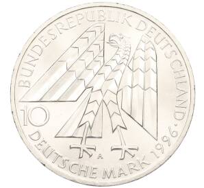 10 марок 1996 года A Германия «150 лет первой католической ассоциации ремесленников А. Колпинга» — Фото №2