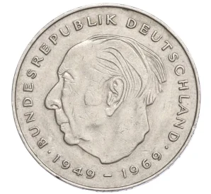 2 марки 1978 года D Западная Германия (ФРГ) «Конрад Аденауэр»