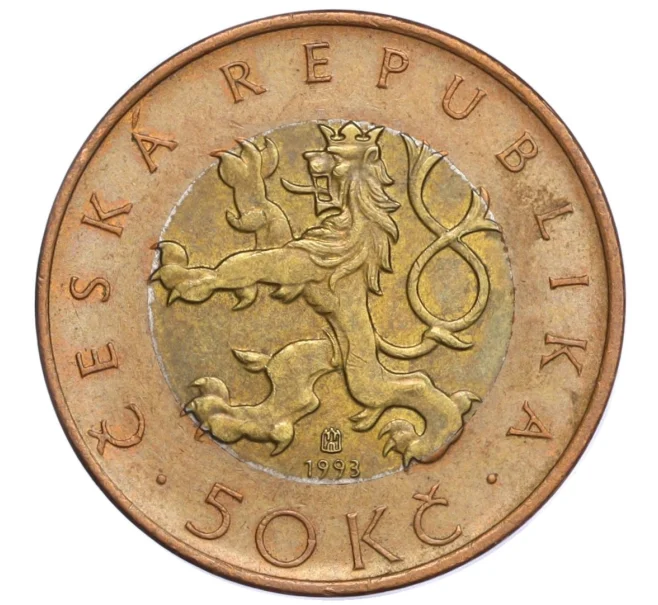Монета 50 крон 1993 года Чехия (Артикул K12-13669)