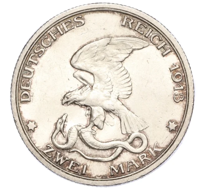 Монета 2 марки 1913 года Германия (Пруссия) «100 лет объявлению войны против Франции» (Артикул M2-74288)