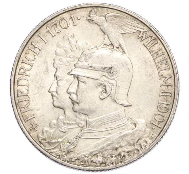 Монета 2 марки 1901 года Германия (Пруссия) «200 лет Пруссии» (Артикул M2-74298)