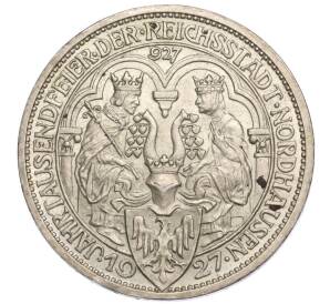 3 рейхсмарки 1927 года A Германия «1000 лет Нордхаузену» — Фото №1