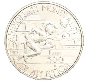 500 лир 1987 года Италия «Чемпионат мира по лёгкой атлетике» — Фото №1