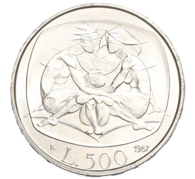 Монета 500 лир 1987 года Италия «Год семьи» (Артикул M2-74319)