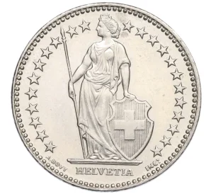 2 франка 2007 года Швейцария
