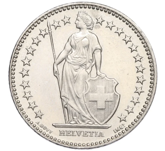 Монета 2 франка 2007 года Швейцария (Артикул T11-07674)