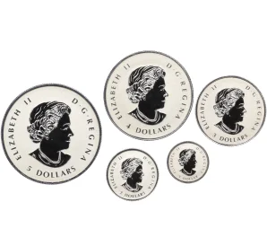 Набор из 5 монет 2015 года Канада «Кленовый лист»