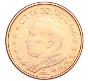 1 евроцент 2003 года Ватикан