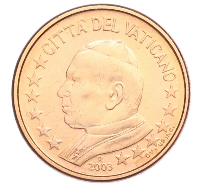 Монета 1 евроцент 2003 года Ватикан (Артикул K12-13986)