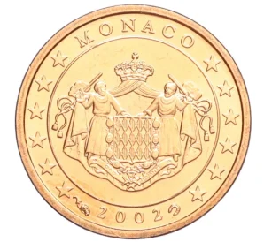 1 евроцент 2002 года Монако