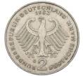 Монета 2 марки 1983 года G Западная Германия (ФРГ) «Конрад Аденауэр» (Артикул K12-14026)