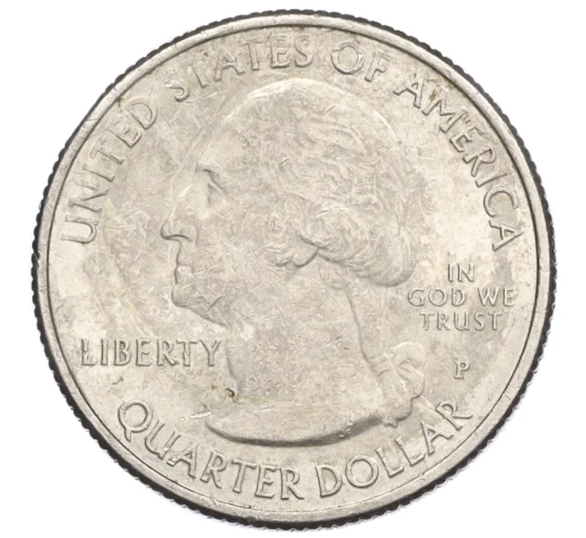 Монета 1/4 доллара (25 центов) 2016 года P США «Национальные парки — №35 Национальный парк Форт Молтри» (Артикул K12-14086)