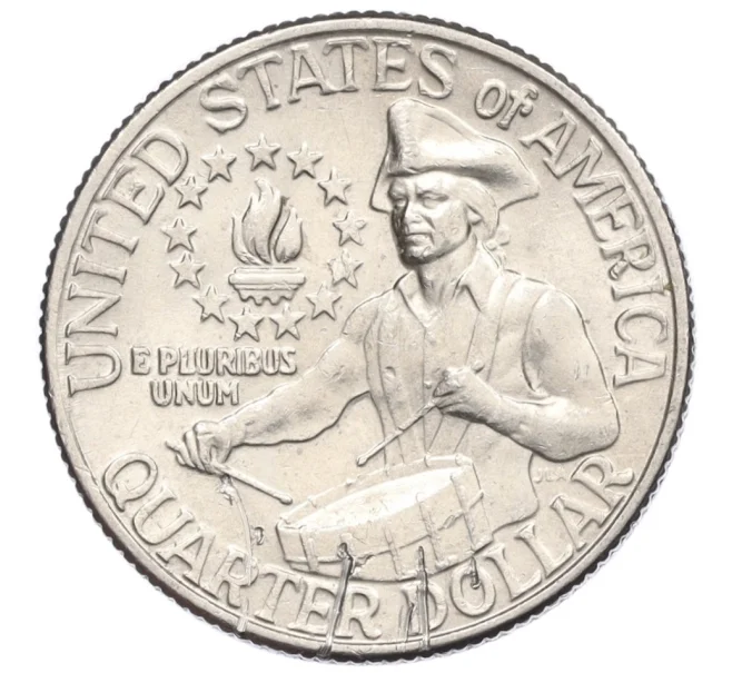 Монета 1/4 доллара (25 центов) 1976 года США «200 лет независимости США» (Артикул K12-14094)