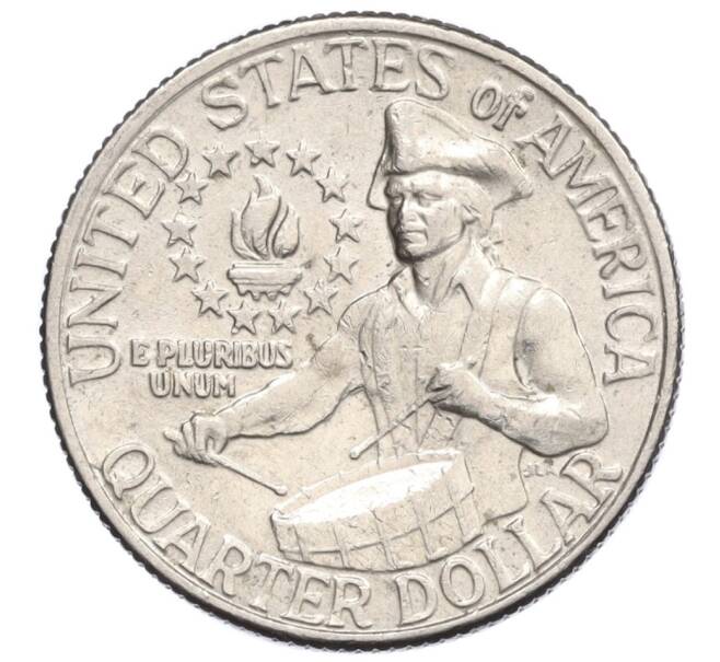 Монета 1/4 доллара (25 центов) 1976 года США «200 лет независимости США» (Артикул K12-14096)