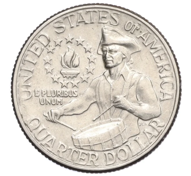 Монета 1/4 доллара (25 центов) 1976 года D США «200 лет независимости США» (Артикул K12-14097)