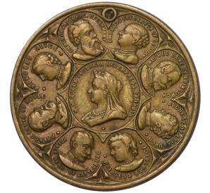 Медалевидный жетон «Семья королевы Виктории» Великобритания