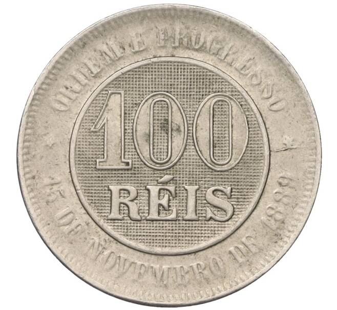 Монета 100 рейс 1893 года Бразилия (Артикул K12-14374)