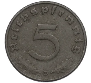 5 рейхспфеннигов 1940 года D Германия