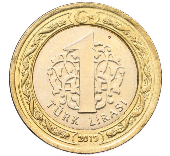 Монета 1 лира 2019 года Турция (Артикул K12-14594)