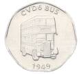 Транспортный жетон 20 пенсов Великобритания «Автобус CVD6 1949 года выпуска» (Артикул K12-14884)
