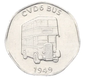 Транспортный жетон 20 пенсов Великобритания «Автобус CVD6 1949 года выпуска»