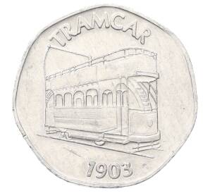 Транспортный жетон 20 пенсов Великобритания «Трамвайный вагон 1903 года выпуска»
