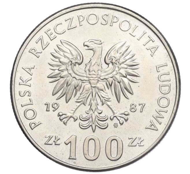 Монета 100 злотых 1987 года Польша «Польские правители — Король Казимир III Великий» (Артикул K12-15049)