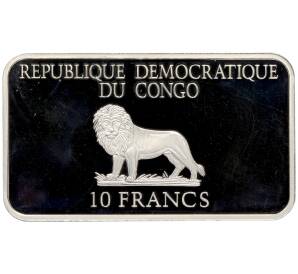 10 франков 2001 года Конго (ДРК) «La vie en rose»