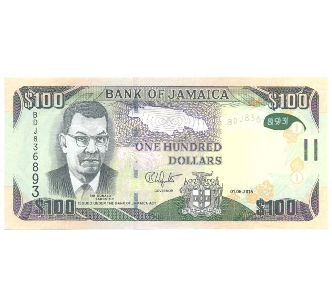 100 долларов 2016 года Ямайка (Артикул B2-3256)